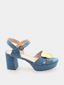 RUPERT SANDERSON - Deirdre Plateau Sandal - Bleu
