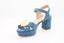 RUPERT SANDERSON - Deirdre Plateau Sandal - Bleu