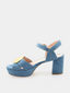 RUPERT SANDERSON - Deirdre Plateau Sandal - Blue