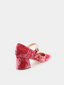 RUPERT SANDERSON - Carmen Mary Jane Velvet - Roze 