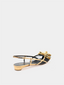 RUPERT SANDERSON - Fay 05 Bow Sling - Goud en Zwart 
