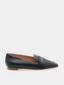 mocassins en cuir noir Rupert Sanderson Doublet avec bout carré, chaussure élégante et confortable pour toutes les occasions