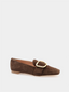 RUPERT SANDERSON - Chesla Suede Loafer - Dark Brown 