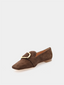 RUPERT SANDERSON - Chesla Suede Loafer - Dark Brown 