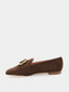RUPERT SANDERSON - Chesla Suede Loafer - Dark Brown 