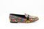 mocassins en cuir Vicenza multicolores avec détails métalliques, mocassins plats Vicenza élégants et confortables, chaussures Vicenza femme en cuir avec imprimé fleuri, mocassins Vicenza en cuir pour un look chic et décontracté