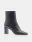 YVES SAINT LAURENT - Lou 70 Zip Bootie - Zwart 