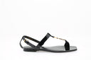 YVES SAINT LAURENT - Cassandra 05 Sandal (Cuir verni) - Noir