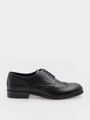 Derbies brogue en cuir à bout fleuri – Noir - Chaussures Homme Marque Italienne Baldinini 