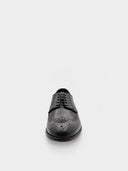 Derbies brogue en cuir à bout fleuri – Noir - Chaussures Homme Marque Italienne Baldinini 