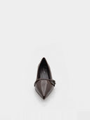 Escarpins babies en cuir lisse – Marron foncé - Marque Italienne Roberto Serpentini