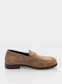 Mocassins en daim – Camel - Chaussures Homme Marque Italienne Baldinini 