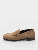 Mocassins en daim – Camel - Chaussures Homme Marque Italienne Baldinini 