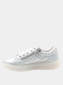 Lage kindersneakers metallic - Zilver