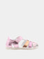Sandales fermées enfant à velcro - Rose métallisé